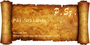 Pál Szilárda névjegykártya